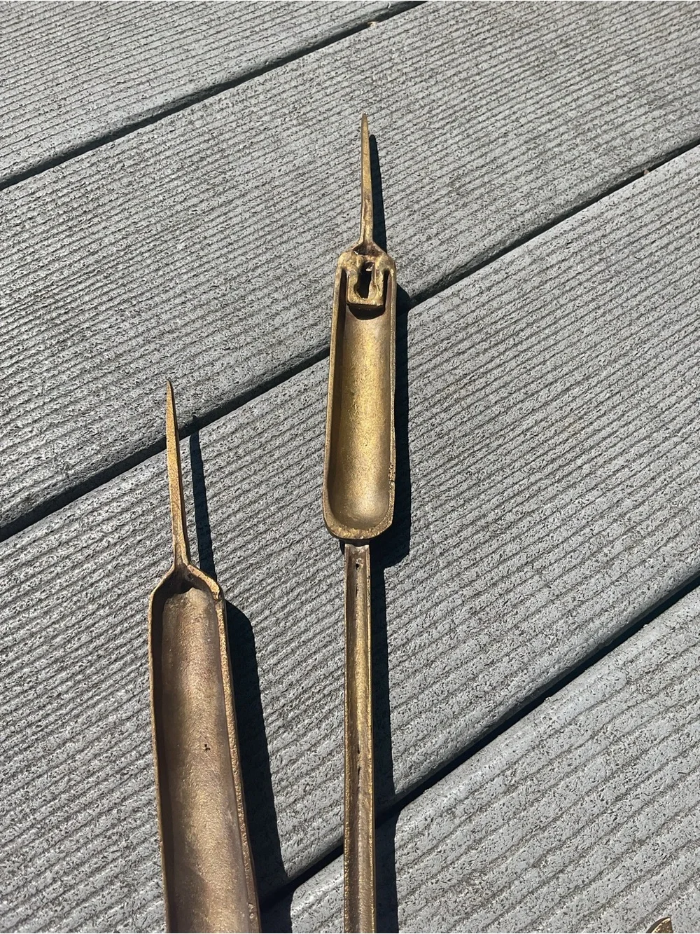 Vintage Solid Brass Cattail Wall Accent 22.5” long